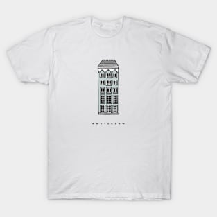 Amsterdam House, Netherlands. Realistic illustration. T-Shirt